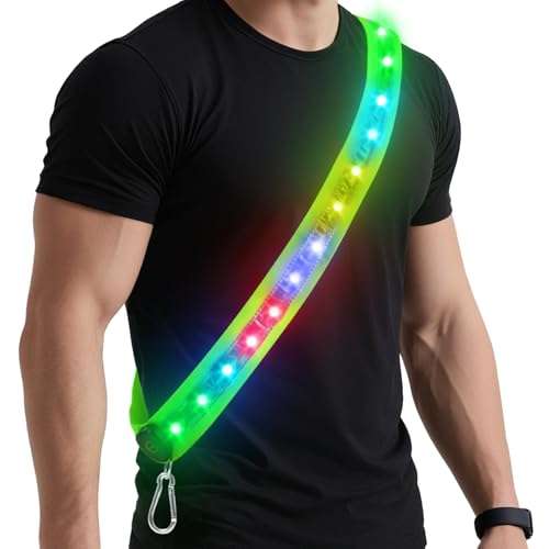 LED Reflective Safety Vest with Rechargeable Lights for Walking