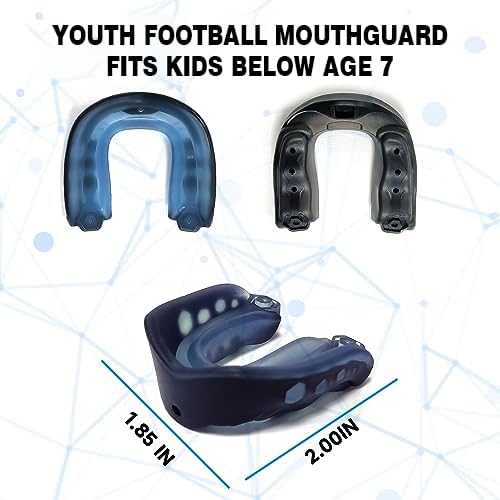Skiennix Sports Mouth Guard - 2 Pack for Kids | Football, Basketball, Lacrosse & MMA - Includes Strap & Box