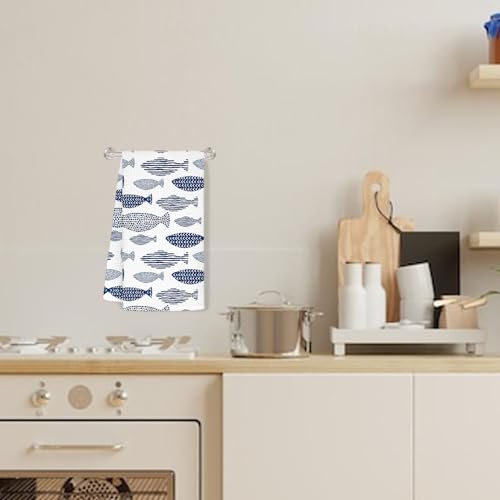 Coastal Ocean Fish Kitchen Hand Towel - 16x24 Inch - Ocean4