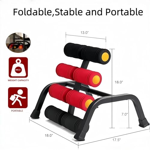Mini Inversion Table with 8 Massage Rollers - 400LBS Capacity