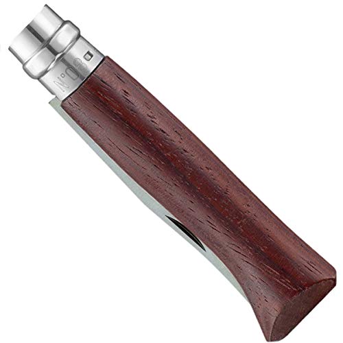 Opinel No. 08 Pocket Folding Knife with Stainless Steel Blade & Padoek Handle
