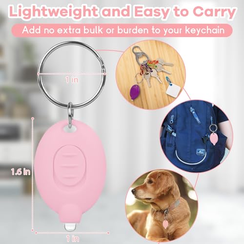 7 Pcs Mini LED Keychain Flashlights - Ultra Bright Light Pink
