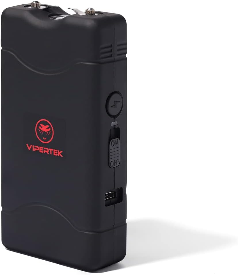 VIPERTEK VTS-880 Mini Stun Gun - Rechargeable Self Defense Tool with LED Flashlight
