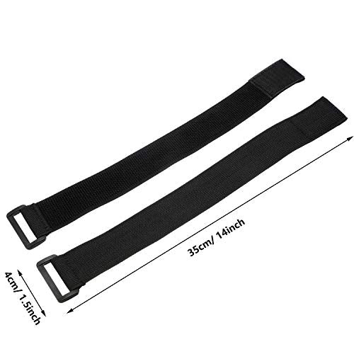Elastic Cycling Pant Leg Bands - 6 Pcs Set, Black