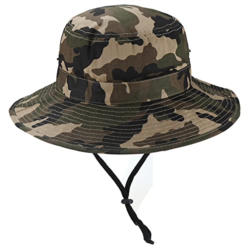 Kids Camouflage Bucket Hat with Drawstring - 4-8 Years
