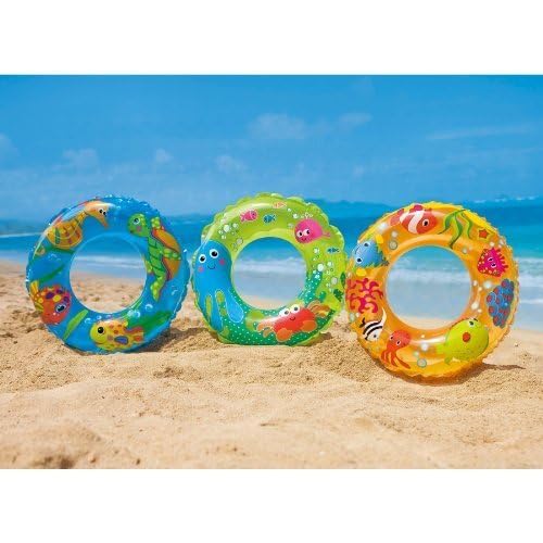 24" Inflatable Transparent Swim Ring - 2 Pack