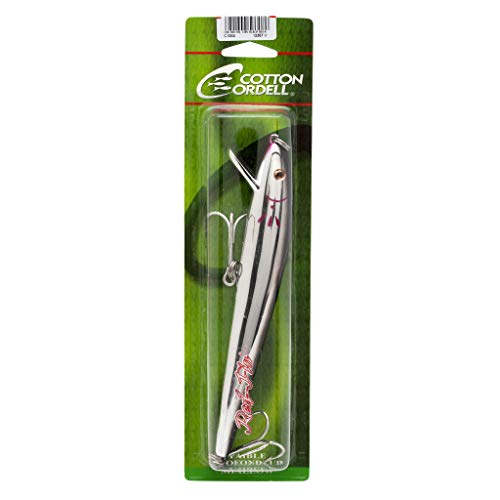 Red-Fin Crankbait Fishing Lure - 7" Chrome Black Back
