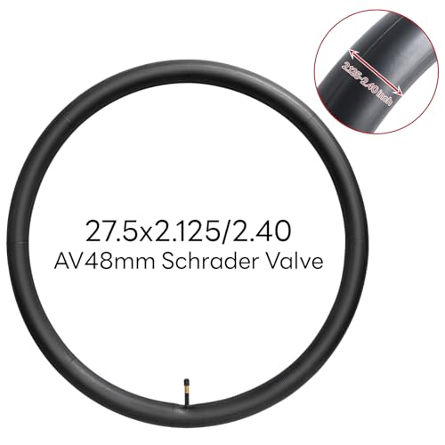 27.5 Inch Bike Inner Tube with AV48 Schrader Valve for Mountain & Road Bikes