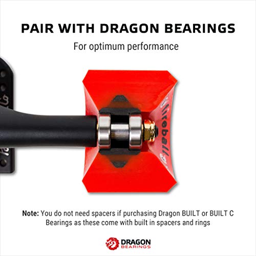 Precision Skateboard Bearing Spacers and Speed Rings Set - Black