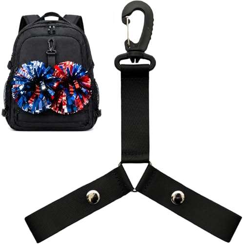 Cheerleading Pom Pom Holder - 1 PCS Black, Crush-Proof Design