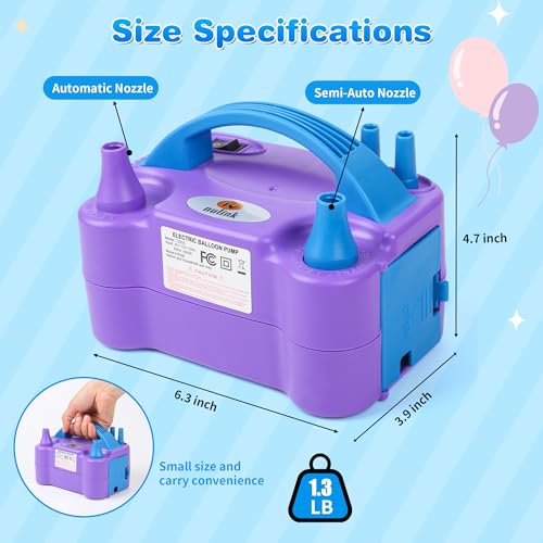 Electric Balloon Pump - Portable Dual Nozzle Inflator for Parties