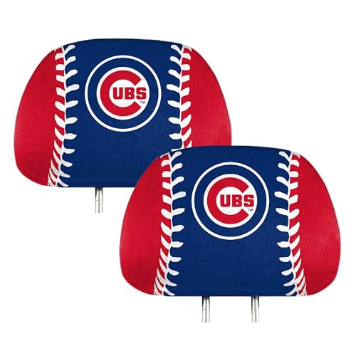Chicago Cubs Headrest Covers Set - Full Color Design