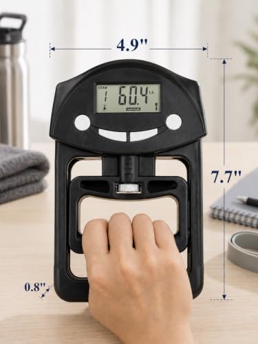 KYTO Digital Hand Grip Strength Tester - 220 Lb/100 Kg Fitness & Rehab Dynamometer