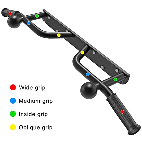 Heavy Duty Wall Mounted Pull Up Bar with Multi Handle Ball Grip