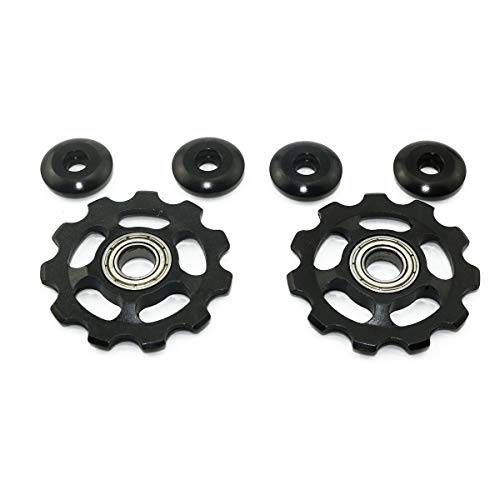 Bicycle Rear Derailleur Pulley Set - 11T Aluminum, Sealed Bearings