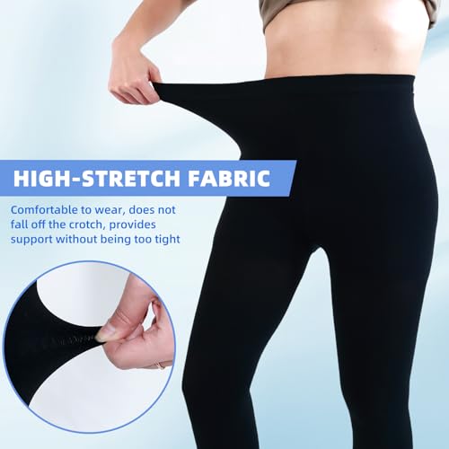Bewzilove X-Large Black Footless Medical Compression Leggings 20-30mmHg