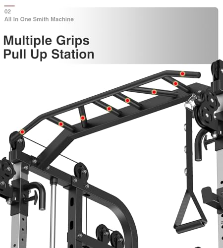 Smith Machine with Weight Stacks Home Gym System - 352lbs