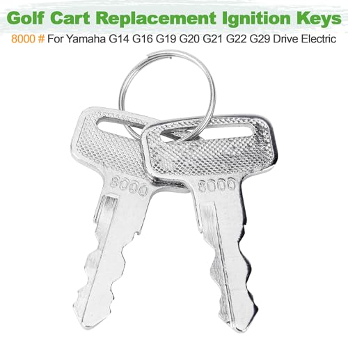 Ignition Keys for Yamaha Golf Carts - G14 G16 G19 G22 G29 Drive - 2 Pcs