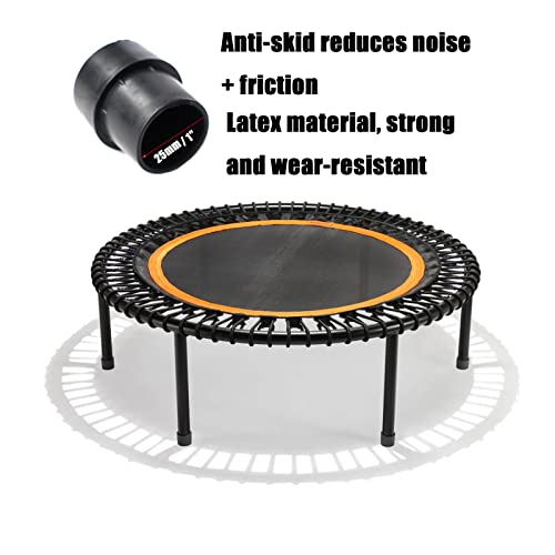 Mini Trampoline Leg Cap Tips - Rubber Floor Pads, 2 Pack