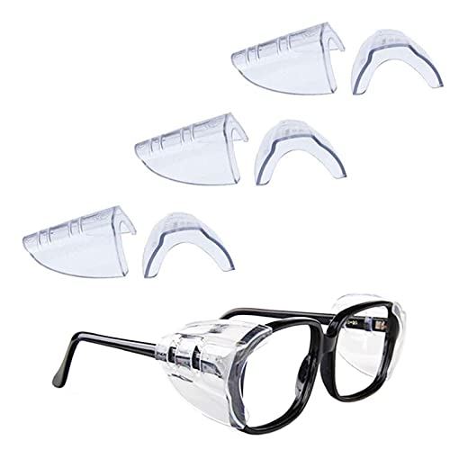Flexible Safety Glasses Side Shields for Eye Protection - 3 Pairs