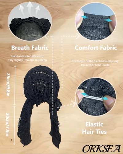 Pre-Tied Chemo Head Scarf for Women - Black