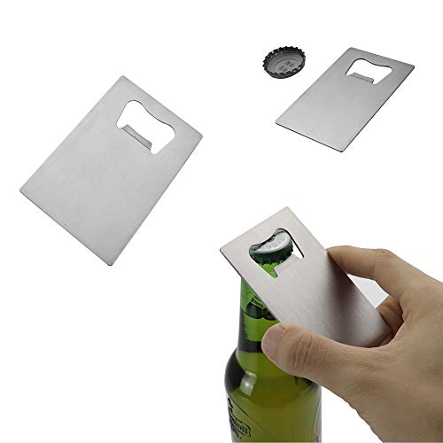 Stainless Steel Credit Card Bottle Opener - 6 Pack