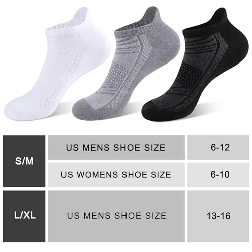 Shnn 14 Pairs Ankle Socks for Men & Women - Breathable Low Cut Casual Socks, Black, Size 6-12