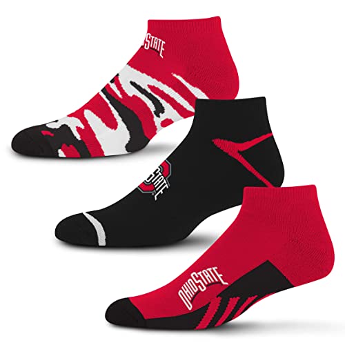 Ohio State Buckeyes Ankle Socks - Camo Boom 3 Pack - Large
