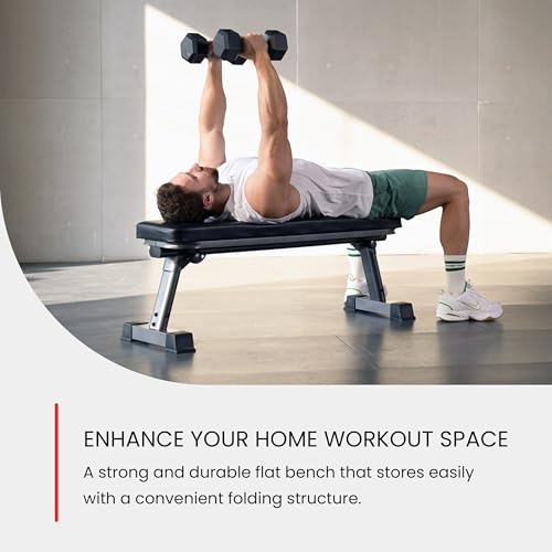 Foldable Flat Weight Bench - 1,000 lb Capacity for Home Gym
