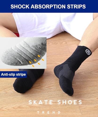 Basketball Socks - 4 Pairs Thick Compression Athletic Socks