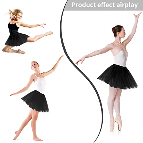 Women's Black Tulle Tutu Skirt - 3 Layer Dance Prom Skirt
