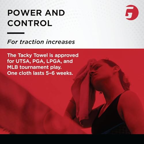 Gamma Tacky Towel - Non-Toxic Grip Enhancer for Tennis, Pickleball, Golf, Baseball - New Tacky Towel