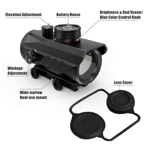 Tactical 1x30mm Reflex Sight - Green, Red, Blue Reticles
