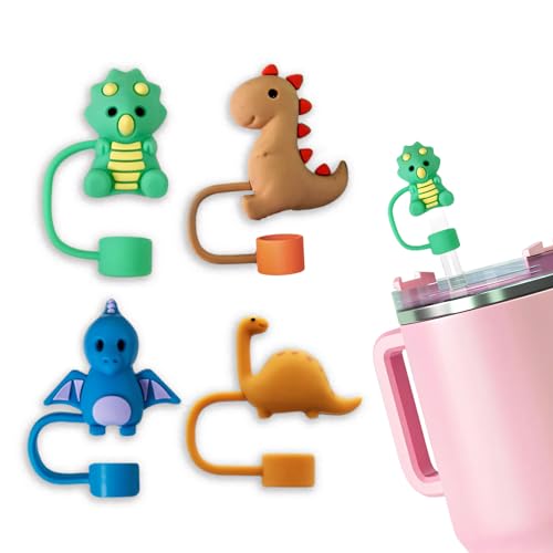 Dinosaur Straw Covers for 30/40 oz Tumblers - 4 Piece Set