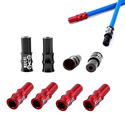 20-Piece Brake and Derailleur Cable End Caps - Black & Red