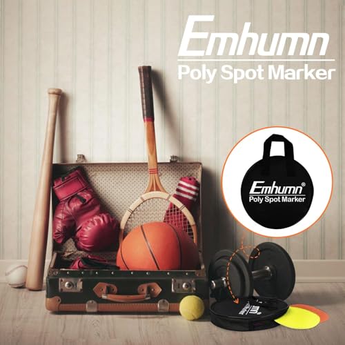 9-Inch Poly Spot Markers - 12 Pcs Non-Slip Training Dots with Bag