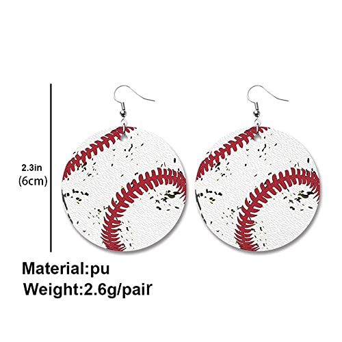 Leopard Print Sports Earrings - Football Basketball Baseball Dangles