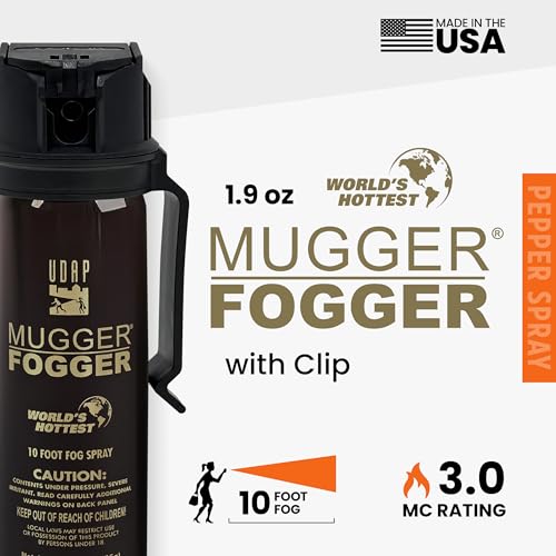 Pepper Power Self Defense Pepper Spray Fogger Black - Compact & Powerful