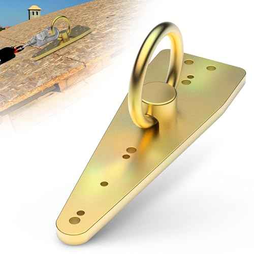 Bull Ring Reusable Roof Safety Anchor | Heavy-Duty Fall Protection Anchor | Zinc Plated Steel Roofing Anchor | Permanent Roof Anchor for Wooden Structures