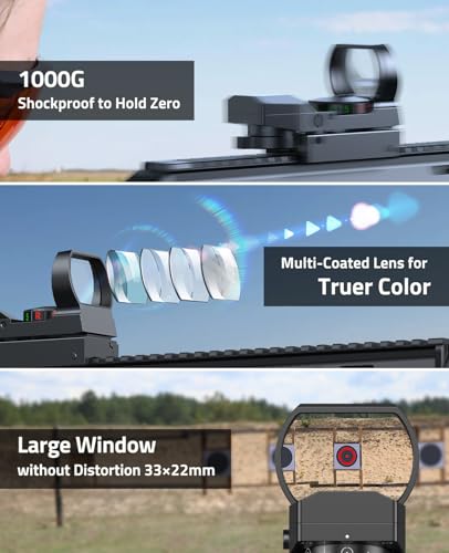 Red Green Dot Reflex Sight with 20mm Rail for Shooting