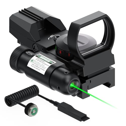 Reflex Sight with Green Laser - 4 Reticles, Black Variation
