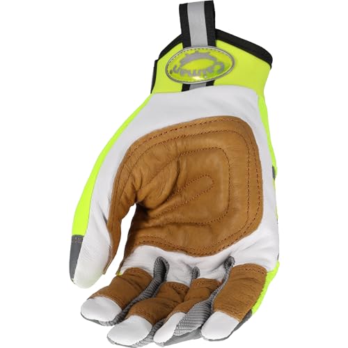 Caiman MAG, Multi-Activity Glove with Goat Grain Leather Patch Palm, Hi-Vis AirMesh Back, Pinch'd-Tip Fingers, Neoprene Knuckle, Hi-Vis Yellow/Gold, Medium (2984-4)