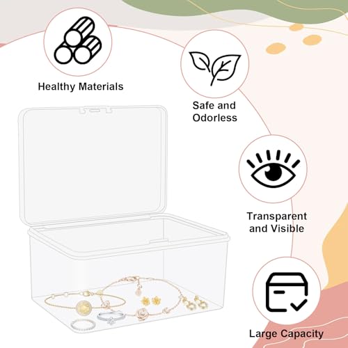 Uncle Yang 4-Pack Plastic Card Storage Boxes - Transparent Game Card Cases