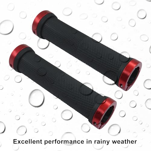 Yellow Mountain Handlebar Grips - 2 Pcs Rubber Non-Slip Red