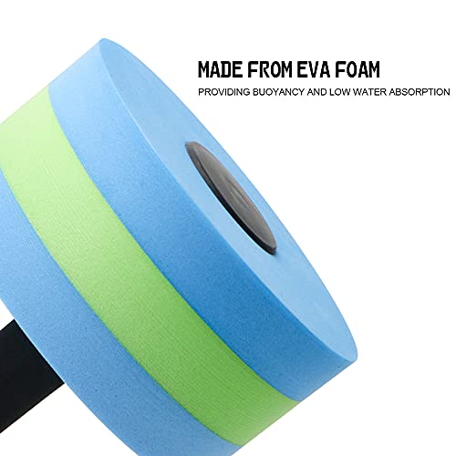 Aquatic Dumbbells - 2 Pcs EVA Foam Resistance Barbells for Water Exercise - Blue-Green