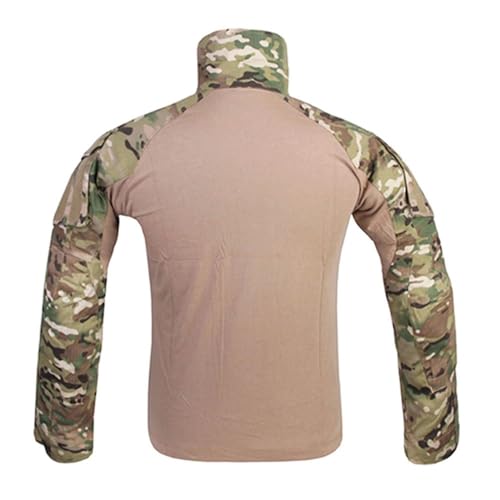 Men's Tactical Shirt - Gen3 Airsoft Combat Quick Dry Long Sleeve - Multi-Camo X-Large