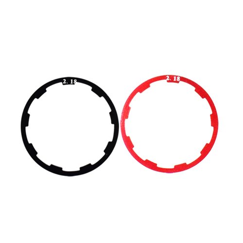 Yuauy 2 Sets of Bicycle Flywheel Washer Spacer Cassette Headset Gasket Hub Bottom Bracket Bike Cycling Flywheel Axle for MTB Road Bike 1mm 1.5mm 1.85mm 2mm 2.18mm 2.35mm 2.5mm Black + Red (14 pcs)