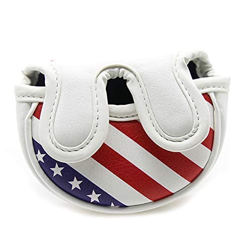 Seacloud Golf Cover USA Flag Star Small Mallet Putter Headcover for Scotty Cameron Taylormade Odyssey Club
