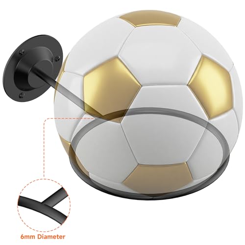 Wall-Mounted Sports Ball Holder for Basketball, Soccer, Volleyball & More