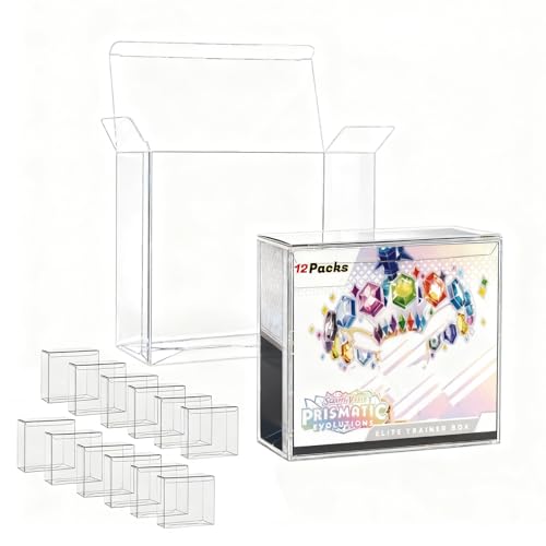 12 Pack Elite Trainer Box Protectors - Clear PET Plastic Display Cases